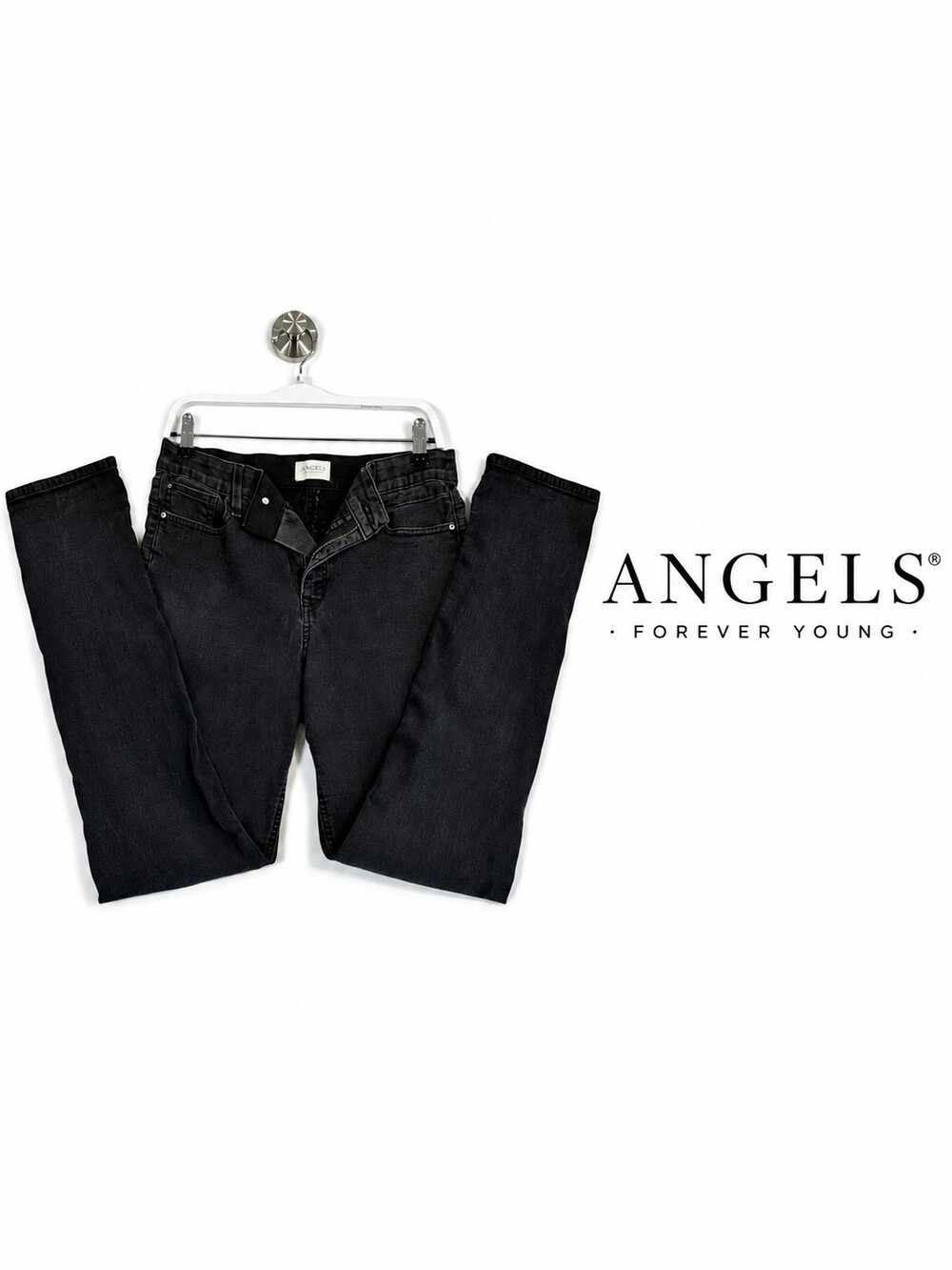 Angels Forever Young Everluxe Sculpt Miniboot Jeans Black Size 10/30 Stretch